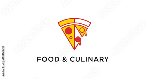 Distinctive Pizza Slice Graphic Design Concept for Food and Culinary Businesses