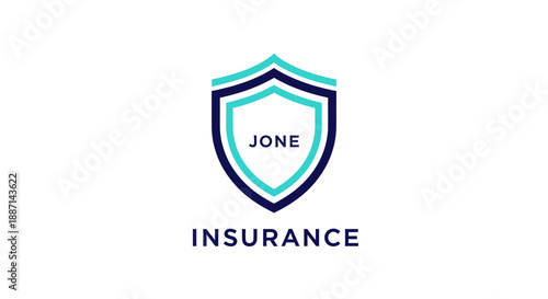 Distinctive Shield Logo Depicting Insurance Branding For Secure Protection and Financial Coverage