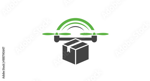 Drone Delivering Package, Symbolizing Swift and Efficient Modern Logistics Delivery Service
