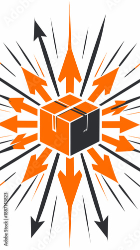 Dynamic Distribution Symbol: Expanding Reach With Package Delivery Network Visualization