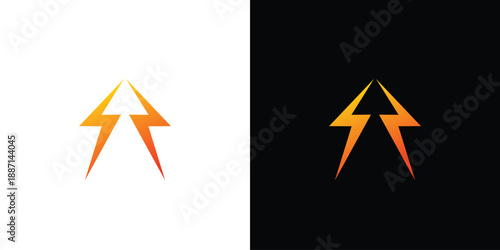 Unique and powerful Up energy logo design