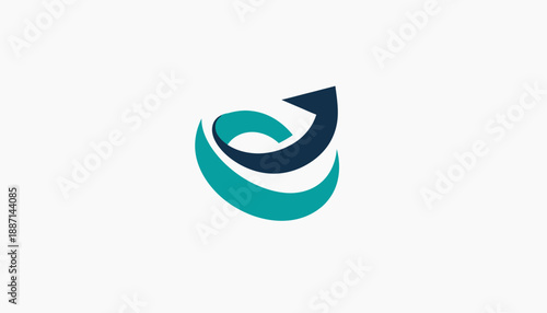 Dynamic Growth Arrow Abstract Symbol Innovation And Forward Direction Sign