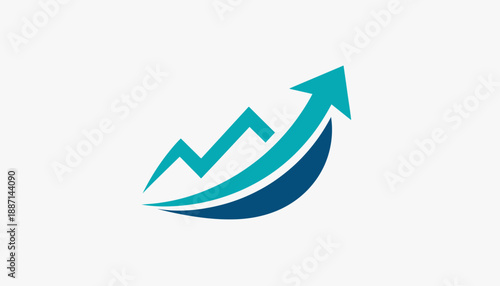 Dynamic Growth Arrow Symbolizing Financial Success And Market Elevation
