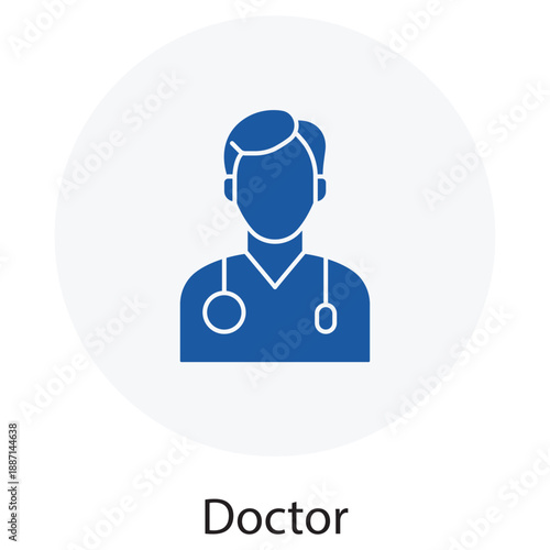 Doctor Icon, Trusted Medical Expert, Professional Healthcare Provider, Patient Care Specialist, Experienced Medical Consultant, vector