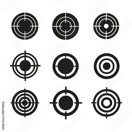 Gun target icon silhouette vector illustration design