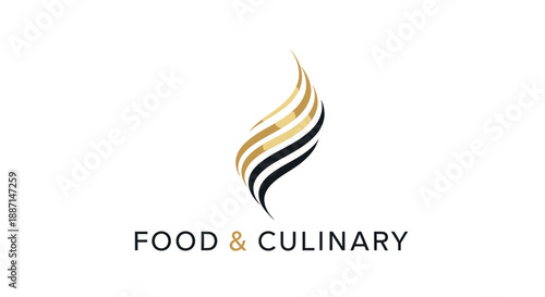 Elegant Abstract Design Food and Culinary Logo Suitable For Restaurants and Businesses