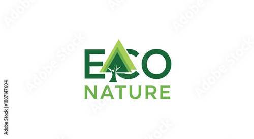 Eco Nature: A Modern and Sustainable Brand Identity, Environment Icon, And Tree Symbol Design