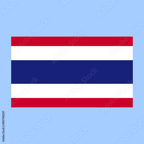 Free Download National Flag of Thailand on blue background - GFXLoad