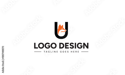 Fox Logo Design with Letter U Idea Concept | Creative Idea Logo Design 
