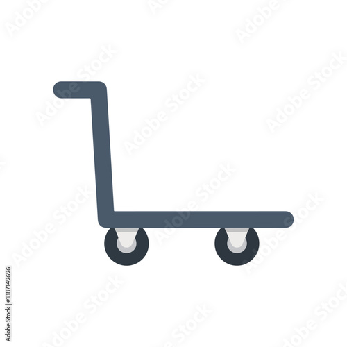 Shopping cart icon on white background for e commerce concepts