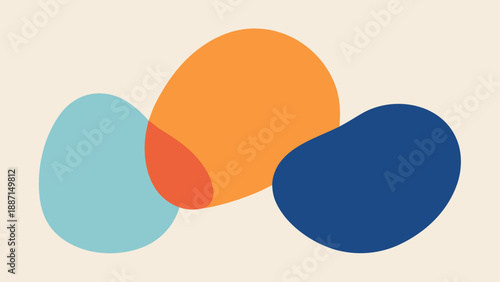 Colorful abstract organic shapes creating a modern artistic background