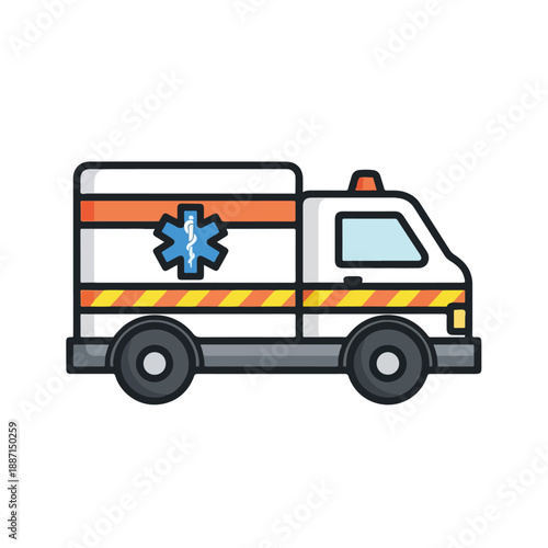 Wallpaper Mural Emergency medical services vehicle with star of life symbol Torontodigital.ca