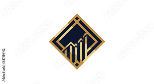 Elegant Abstract Logo Representing Growth, Success, and Financial Advancement Design