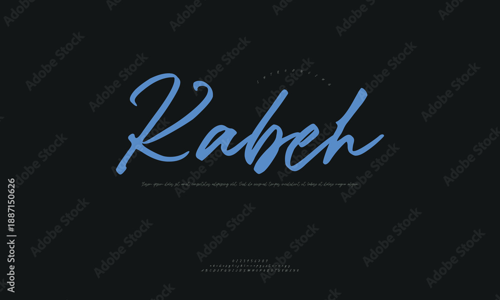 Fototapeta premium Kabeh modern sans-serif font with clean geometric lines, offering a versatile and professional aesthetic for headlines, branding, and digital content.