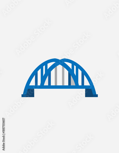 Elegant Archway Structure Modern Bridge Connecting Architectural Span Solution Landmark