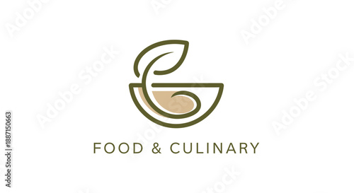 Elegant Botanical Culinary Logo Representing Flavor, Freshness, and Delicious Cuisine Brand