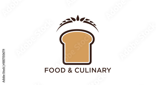 Elegant Bread Icon Representing Food And Culinary Design For Various Applications
