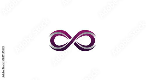 Elegant Infinity Symbol With Gradient Colors, Isolated On White Background