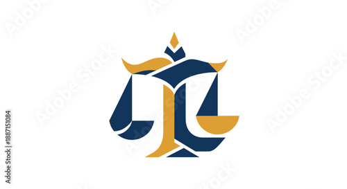 Elegant Legal Emblem Featuring Scales Representing Balance And Fairness In Justice