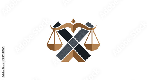 Elegant Legal Logo Design Illustrating Justice and Balance, Perfect For Lawyers
