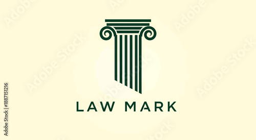 Elegant Legal Logo Design Illustrating Justice and Symbolic Architecture for Law Practices