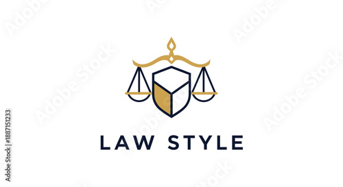 Elegant Legal Logo Design Illustrating Justice, Balance, Law, And Professionalism