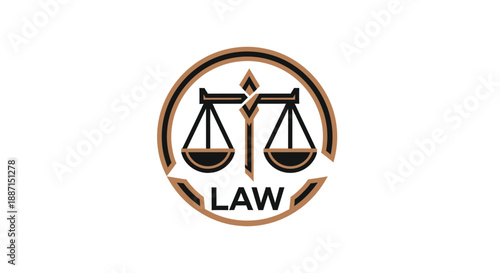 Elegant Legal Logo Featuring The Scales Of Justice For Law Firms And Legal Practices