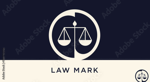Elegant Legal Mark Symbol With Modern Design For Law Firms And Court Systems Representation