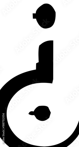 Wheelchair user or disabled person accessibility icon isolated on white background. 