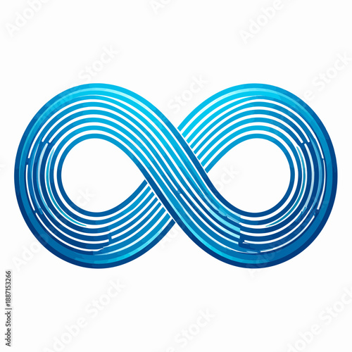 Endless Possibilities Flowing In Blue Stream Creative Symbol Design