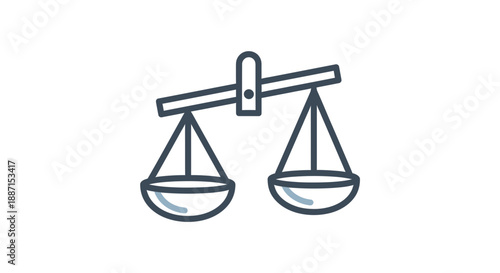 Equilibrium Symbol Depicting Justice And Balance, With Aesthetic Appeal And Clarity
