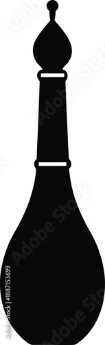 Duduk silhouette vector art illustration and minimal black and white design