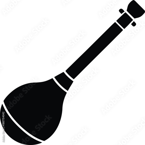 Hulusi instrument silhouette vector art illustration and minimal black and white design