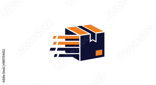 Express Shipping Delivery Concept Depicted With a Modern and Bold Parcel Package Design