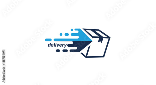 Express Shipping Delivery Concept Featuring Dynamic Abstract Boxes And Transportation