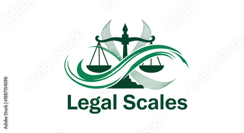 Elegant Vector Illustration of Justice Scales and Legal Concepts Design