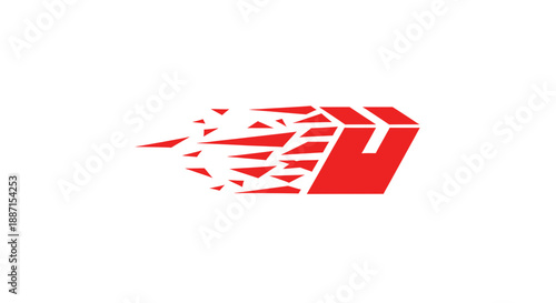 Express Shipping Delivery Logo Design Representing Fast Package Movement Globally