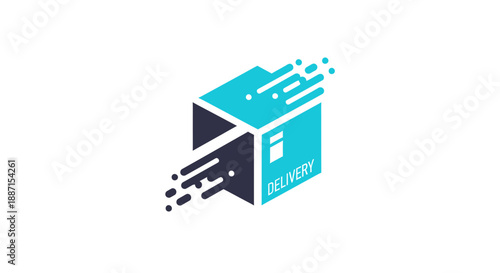 Express Shipping Delivery Logo Representing Fast Package Transportation with Modern Design