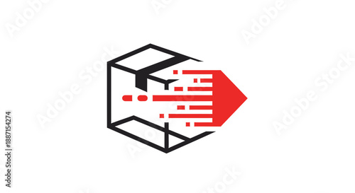 Express Shipping Delivery Logo Representing Fast Service and Efficient Delivery Process