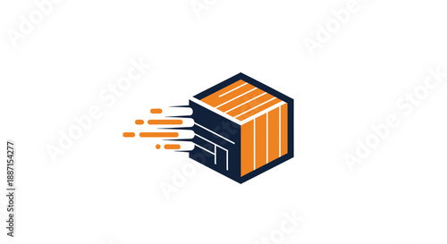 Express Shipping Delivery Logo Representing Fast Service and Efficient Logistics Perfectly
