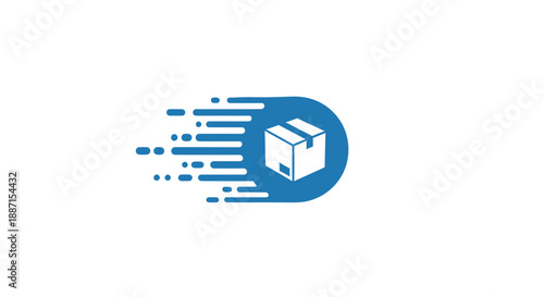 Express Shipping Logo Depicting Swift Delivery and Global Package Distribution Services