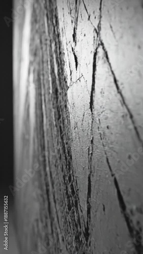 Dynamic Monochrome Abstract Patterns With Textured Organic Layers And Cracks Moving Art