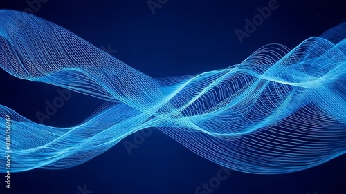 Swirling, ethereal blue light streams across a dark expanse, creating dynamic patterns