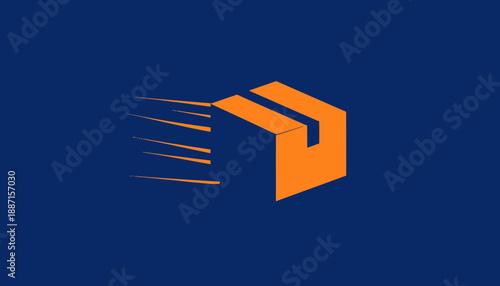 Fast Delivery Innovative Logo Depicts Rapid Transportation Solutions Through Graphic Design