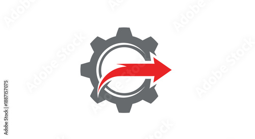 Gear Of Advancement: Illustration of Progress Through Mechanical Synergy and Efficient Movement