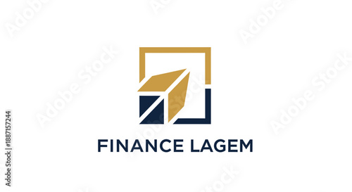 Geometric Abstract Logo Featuring Finance Lagem Concept With Cuboid Elements for Brands