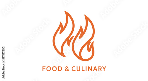 Fiery Emblem For Culinary Arts And Food Industry Branding Design Concept