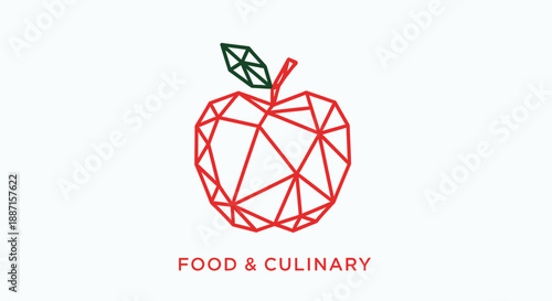 Geometric Apple Logo for Culinary Businesses and Delicious Food Concepts