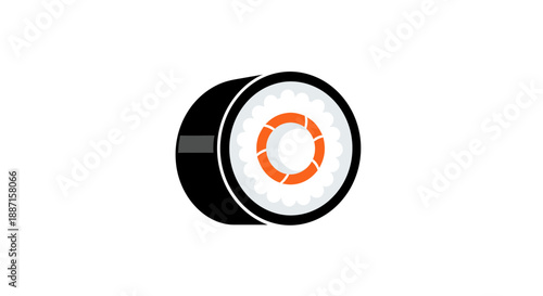 Freshly Prepared Delicious Japanese Sushi Roll Concept, A Culinary Delight, Isolated