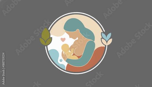 Mother and Child Illustration